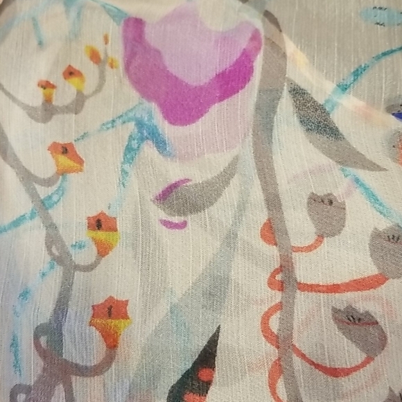 💕MONSERAT DE LUCCA💕 100% Viscose Floral Scarf - Picture 5 of 8